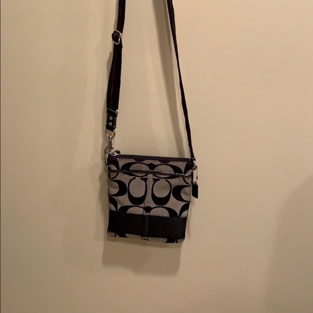 Coach Black and Gray Crossbody Bag